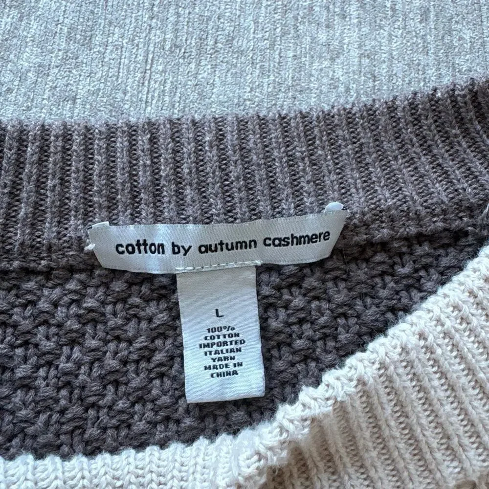 Cotton by Autumn Cashmere Colorblock Knit Sweater - Picture 3 of 4